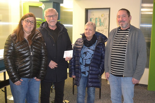 Andrea Ströhle, Alexandra Lercher und Guntram Metzler von der Pfarre Feldkirch-Tosters mit Christian Beiser von der Beratungsstelle Existenz & Wohnen der Caritas.
